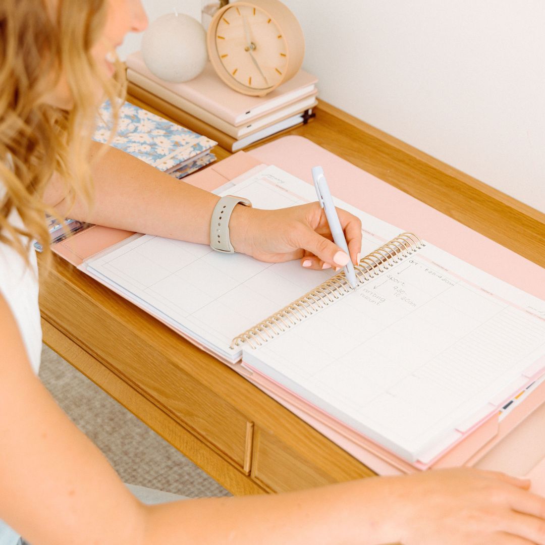 Blush Vegan Leather Desk Mat