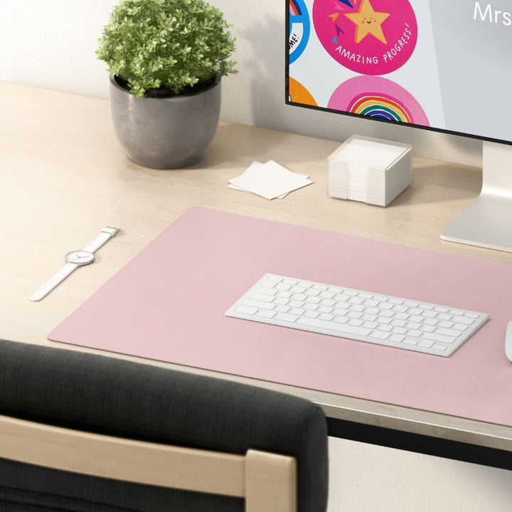 Blush Vegan Leather Desk Mat