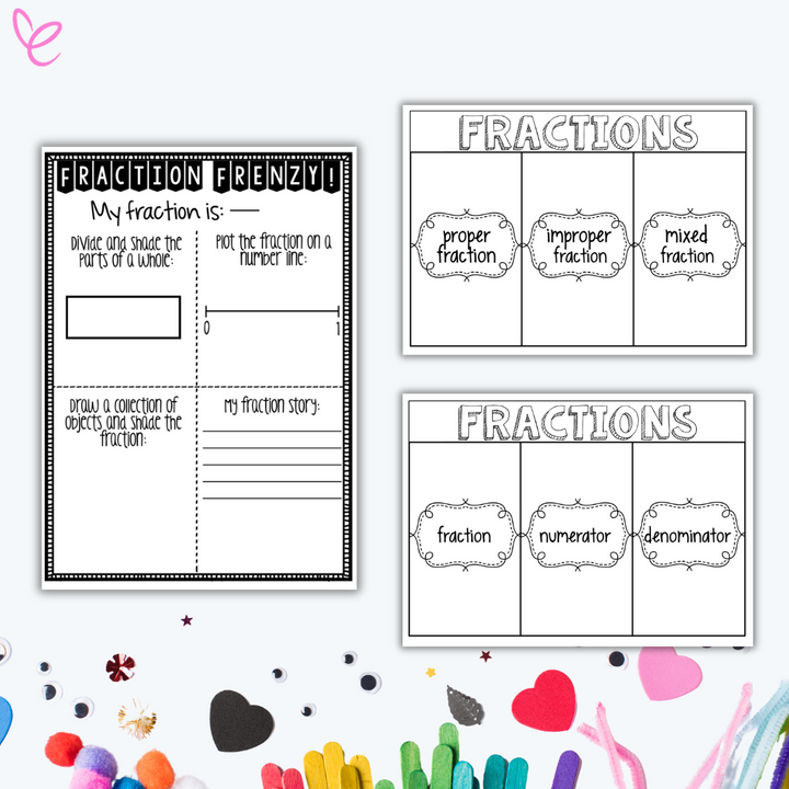 Division Word Problems worksheet featuring seven division problems with space for students to show their workings. Includes sections for writing a personal division story and defining the concept of division with a drawing of two children at the bottom.