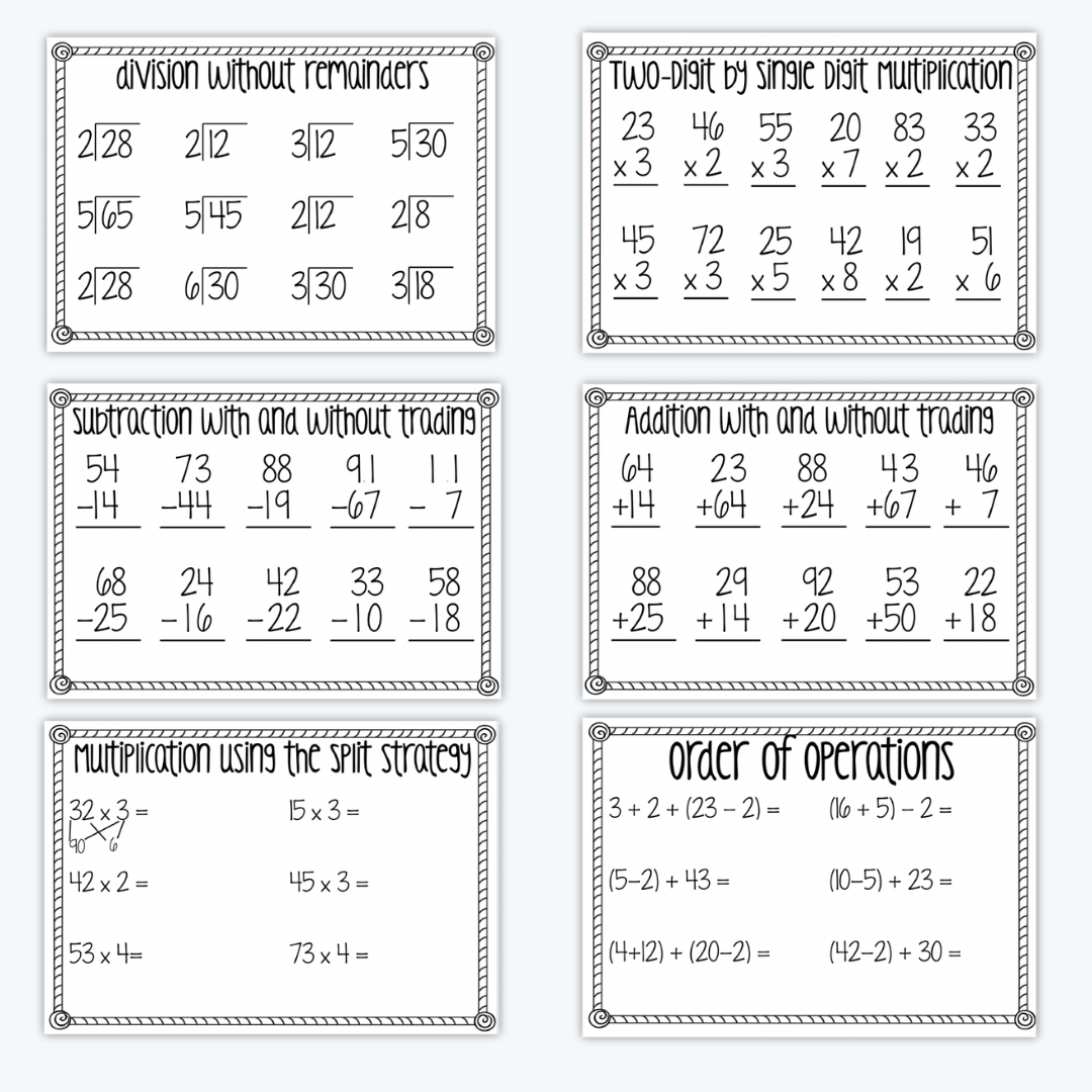 25 Christmas Word Problems Year 3 digital printable displayed side by side on a white background.