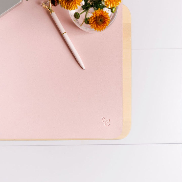 Blush Vegan Leather Desk Mat