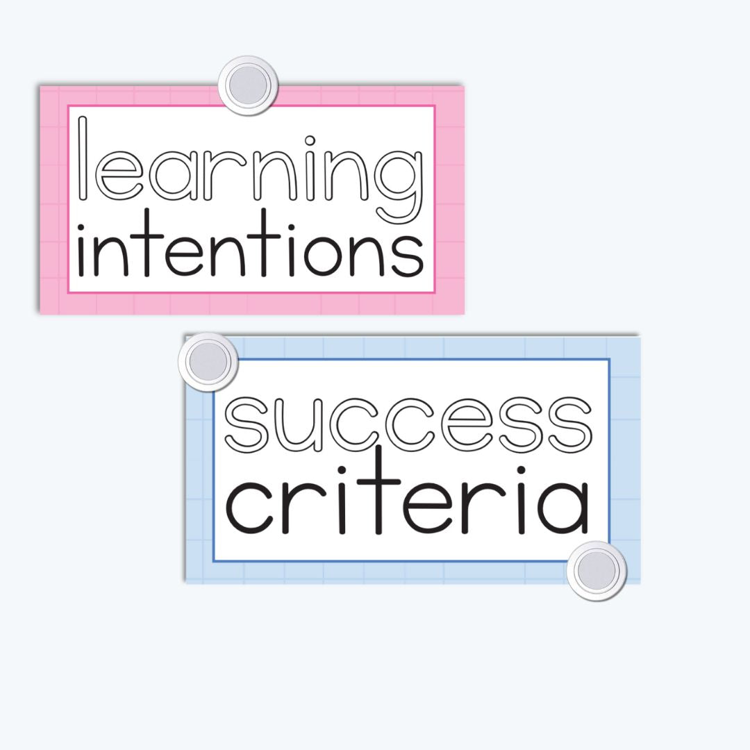 Learning Intention and Success Criteria Cards | Gentle Decor