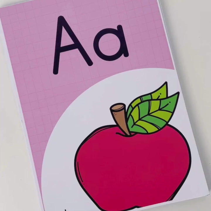 A video of our 'Months of the Year Labels' digital teacher downloads. Showcasing each letter on coloured card paper with a animal to match each letter of the alphabet.