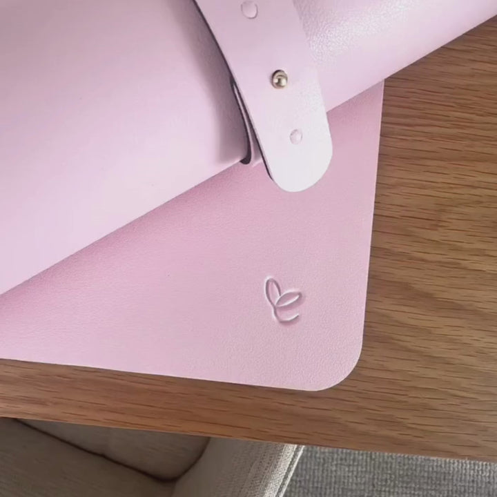 Blush Vegan Leather Desk Mat